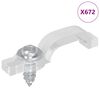 vidaXL LED Strip Clips 12 pcs Gegns&aelig;tt 23,8 x 7,3 x 4,3 mm