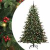 vidaXL Gervi j&oacute;latr&eacute; me&eth; 300 LED Gr&aelig;nn 240 cm PVC, Metall og Plastefni