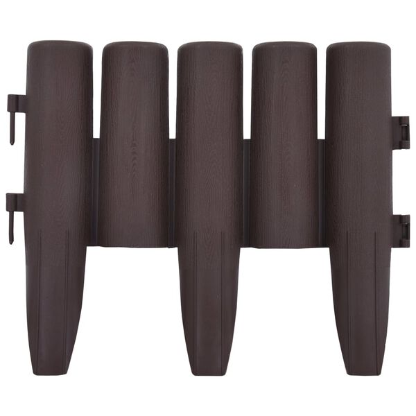 vidaXL Gar&eth;kantur 36 stk. Br&uacute;nn 10 m PP