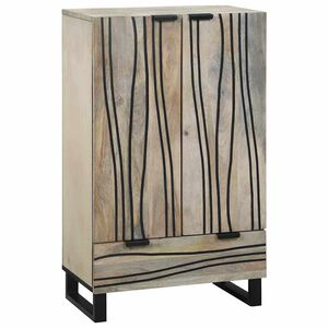 vidaXL Mi&eth;jageymsluk&aacute;p og hillur Hv&iacute;tt og svart 60 x 33 x 100 cm