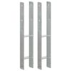 145299 vidaXL Fence Anchors 2 pcs Silver 9x6x60 cm Galvanised Steel