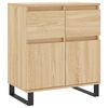vidaXL Skenkur Sonoma Eik 60x35x70 cm Samsettur Vi&eth;ur