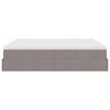 vidaXL Ottoman r&uacute;mgrind me&eth; d&yacute;num Taupe 200x200cm Efni