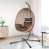 vidaXL Hangandi eggjast&oacute;ll coffee 104 x 100 x 191 cm p&oacute;l&yacute;rattan