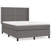 vidaXL H&oacute;lfa&eth; Springr&uacute;m me&eth; D&yacute;nu Gr&aacute;tt 140x190 cm Gervile&eth;ur