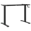 vidaXL Standskrifborðsgrind Svört (94-135)x60x(70-114) cm Stál