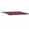 vidaXL Sj&aacute;lfvirkt &Uacute;tdraganlegt Skyggni me&eth; LED V&iacute;nrau&eth; 450x300 cm