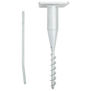 vidaXL Jar&eth;festing fyrir S&oacute;lhl&iacute;f me&eth; St&ouml;ng 16x16x52 cm St&aacute;l