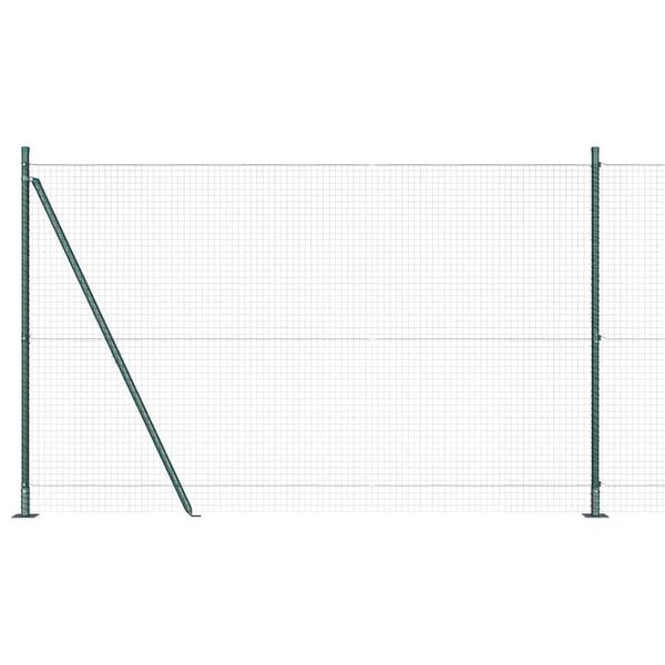 vidaXL Gir&eth;ingarp&oacute;stur Gr&aelig;nn 10 x 1,6 m (25 x 25 mm v&iacute;r) St&aacute;l og PVC