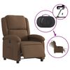 vidaXL Electric Recliner st&oacute;ll Br&uacute;nt efni