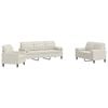 vidaXL 3 Parta S&oacute;fasett me&eth; Sessum og Bolsterum Rj&oacute;mahv&iacute;tt Flauel