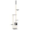 vidaXL g&oacute;lf til loft kattatr&eacute; lj&oacute;sgr&aacute;tt 258,5-284,5 cm