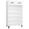 vidaXL Sk&oacute;sk&aacute;pur Hv&iacute;tur 60x35x105 cm Samsettur Vi&eth;ur