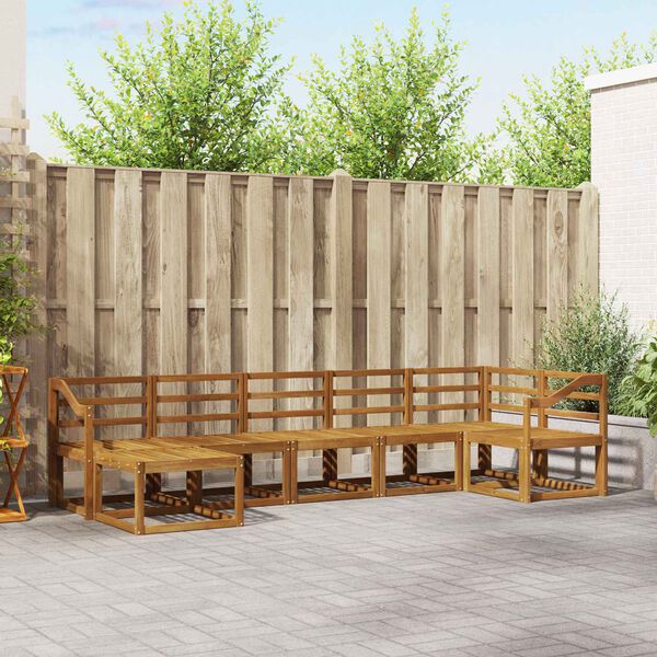 vidaXL &Uacute;ti s&oacute;fasett 7 pcs N&aacute;tt&uacute;rulegur Hrein akas&iacute;utr&eacute;