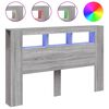 vidaXL LED H&ouml;f&eth;agafl Gr&aacute;r Sonoma 160x18,5x103,5 cm Samsettur Vi&eth;ur