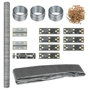 vidaXL H&aelig;nsnakofi 268x100x190 cm M&aacute;lmur