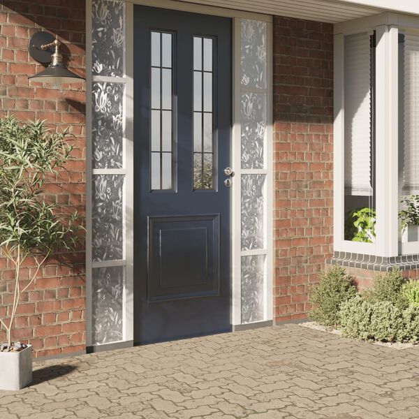 vidaXL Gluggafilmur Hr&iacute;ma&eth;ar Bl&oacute;mamynstur 60x500 cm PVC