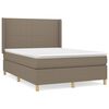 vidaXL H&oacute;lfa&eth; Springr&uacute;m me&eth; D&yacute;nu Br&uacute;ngr&aacute;tt 140x190 cm Tauefni