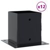 vidaXL St&ouml;&eth;ubotnar Ferkanta&eth;ir 12 stk 101x101 mm Duftlakka&eth; St&aacute;l