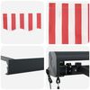 vidaXL S&oacute;lskermur Rautt og hv&iacute;tt 300 x 250 cm P&oacute;l&yacute;ester og Aluminium