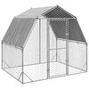 vidaXL kj&uacute;klingahlaup me&eth; &thorn;aki 2,5x2x2,25 m galvaniseru&eth;u st&aacute;li