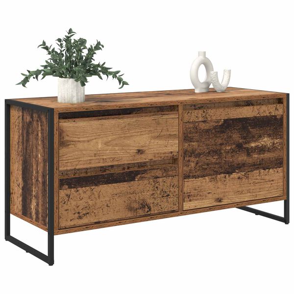vidaXL Sj&oacute;nvarpssk&aacute;pur Gamall vi&eth;ur 100 x 36 x 49.5 cm Samsettur vi&eth;ur