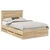 vidaXL Ramsv&iacute;k me&eth; sk&uacute;ffu Sonoma Eik 135 x 190 cm Verkfr&aelig;&eth;ilegt tr&eacute;