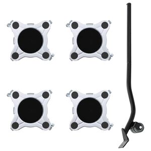 vidaXL h&uacute;sgagnar&uacute;llur 4 stk me&eth; lyftara 15,5x15,5x5,5 cm st&aacute;l 1000 kg