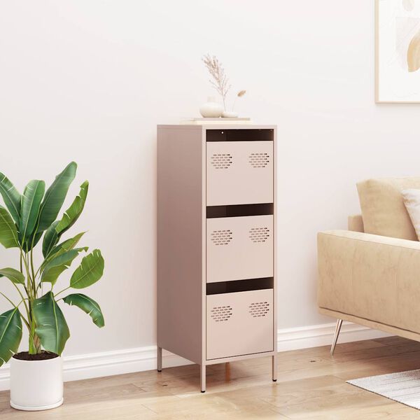 vidaXL Highboard Bleikt 39x35x103,5 cm Stál