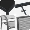 vidaXL Garður borðsett 5 pcs Antrasít Stál
