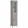 vidaXL H&aacute;r Sk&aacute;pur Gr&aacute;r Sonoma 34,5x34x180 cm Samsettur Vi&eth;ur