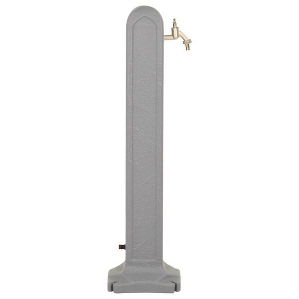 vidaXL Garðtankur með Krana Ljósgrátt Steinútlit