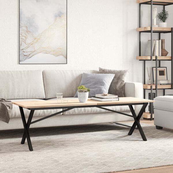 vidaXL Sófaborðfætur X-Frame 140x30x43 cm Steypujárn