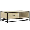 vidaXL S&oacute;fabor&eth; Sonoma Eik 90x57x35 cm Hanna&eth;ur vi&eth;ur og m&aacute;lmur