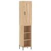 vidaXL H&aacute;r Sk&aacute;pur Sonoma Eik 34,5x34x180 cm Samsettur Vi&eth;ur