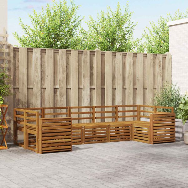 vidaXL S&oacute;fasett 7 pcs N&aacute;tt&uacute;rulegur Hrein akas&iacute;utr&eacute;