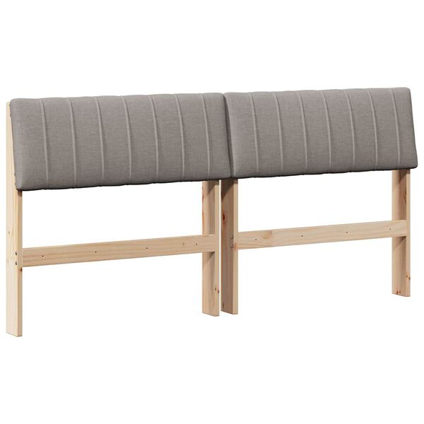 vidaXL B&oacute;lstru&eth; r&uacute;mgafl M&oacute;gr&aacute;r 160 cm Solid furuhikk