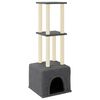 vidaXL Kattatr&eacute; me&eth; S&iacute;salkl&oacute;rustaurum D&ouml;kkgr&aacute;tt 133,5 cm