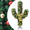 vidaXL J&oacute;lakaktus me&eth; Standi og LED Lj&oacute;sum Gr&aelig;nn 180 cm PVC