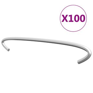 vidaXL Grj&oacute;tkassakr&oacute;kar 100 stk Galvanisera&eth; st&aacute;l 15 cm
