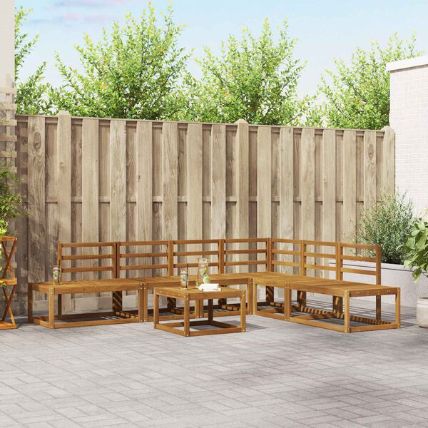 vidaXL S&oacute;fasett 7 Stykki N&aacute;tt&uacute;rulegur Hrein akas&iacute;utr&eacute;