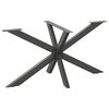 vidaXL bor&eth;stofubor&eth;sf&aelig;tur k&ouml;ngul&oacute;arlaga antras&iacute;t 150x78x(72-73) cm st&aacute;l