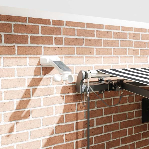 vidaXL Útdraganlegt Skyggni með LEDs Reykgrátt og Hvítt 450x300 cm