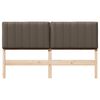 vidaXL B&oacute;lstru&eth; r&uacute;mgafl Br&uacute;nn og Taupe 160 cm Solid furuhikk
