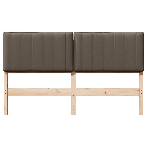 vidaXL B&oacute;lstru&eth; r&uacute;mgafl Br&uacute;nn og Taupe 160 cm Solid furuhikk