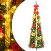 vidaXL Gervij&oacute;latr&eacute; Tilb&uacute;i&eth; 50 LED Gr&aelig;nt 120 cm