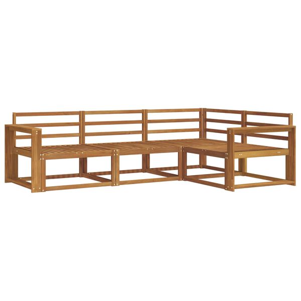 vidaXL &Uacute;ti s&oacute;fasett 4 pcs N&aacute;tt&uacute;rulegur Hrein akas&iacute;utr&eacute;