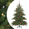 vidaXL Gervi hengdu j&oacute;latr&eacute; me&eth; 150 LED Gr&aelig;nn 150 cm PVC og St&aacute;l