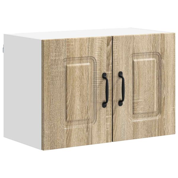 vidaXL Eldh&uacute;s sk&aacute;pur Kalmar Sonoma Eik 60 x 31 x 40 cm Samsettur vi&eth;ur