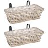 vidaXL Hangandi pl&ouml;ntu k&ouml;rfa 2 pcs Gr&aacute;r 48 x 22 x 15 cm Lacak rattan